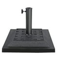 thumbnail image 1 of Patio Market Umbrella Base, Heavy Duty Square Outdoor Stand, Resin Holder for Garden Beach Deck, 26.5lb, Black, 1 of 7