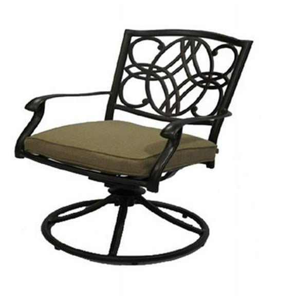 Patio Master 227624 Four Seasons Alumicast Cushion Swivel Rocker Chair