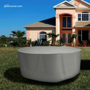Patio Medium Waterproof Round Bar Table & Chair Cover - Outdoor Patio Table Chair Combo Washable - Heavy Duty Furniture 80 Inch Combo Cover
