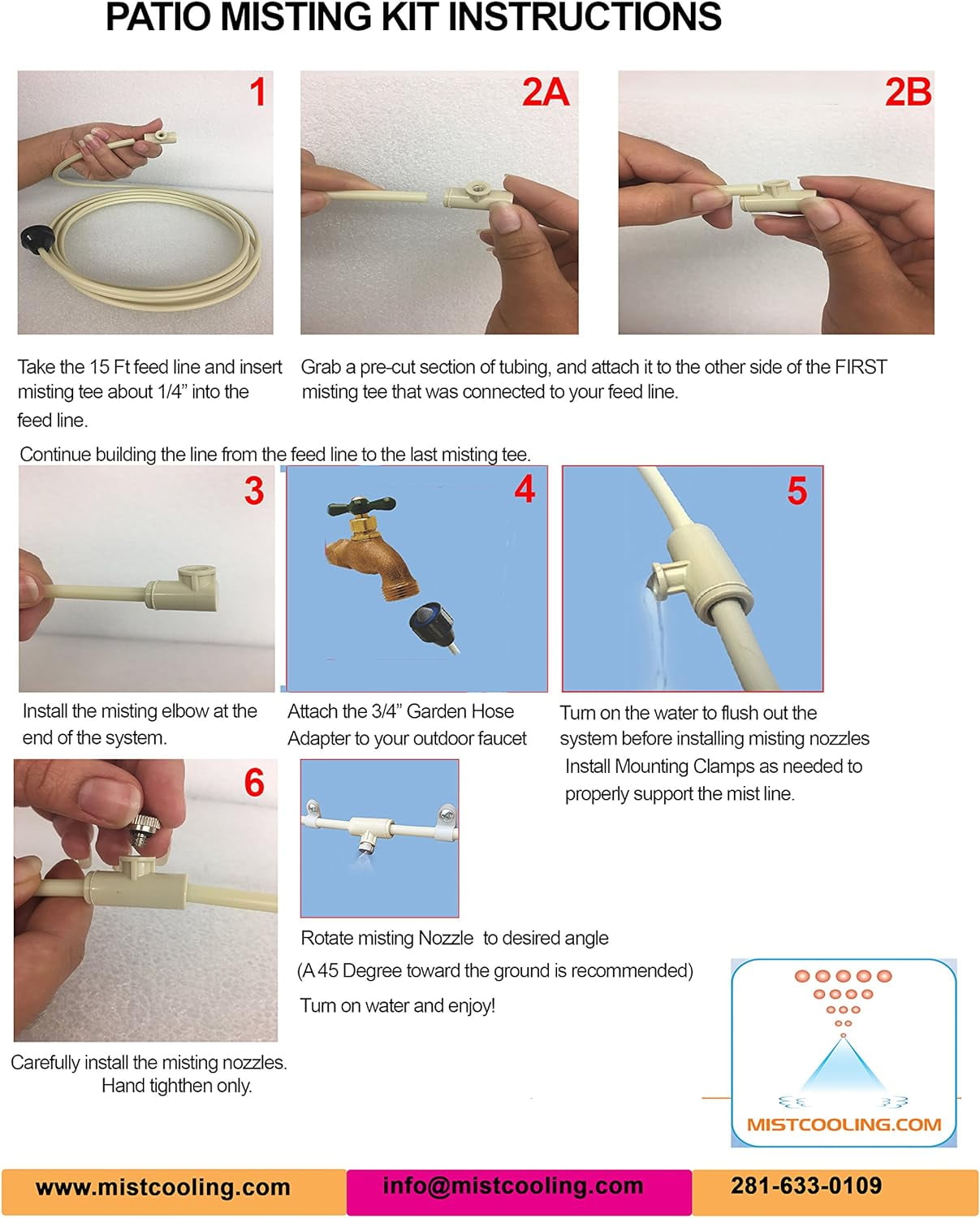 Patio Misting Kit Assembly Make Your Own Misting System (72Ft20 Nozzles