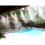 Patio Misting System- With Made in USA Pump -Metal Fittings - DIY Installation - 200 PSI Misting Pump - Mistcooling System