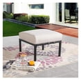 thumbnail image 1 of Patio Ottoman Outdoor Foot Rest - Metal Frame Cushioned Footstool for Yard, Deck, Poolside Bistro Furniture, 1 of 5
