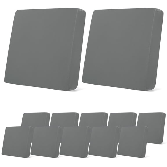 12 Pcs Patio Outdoor Cushion Covers Replacement Waterproof Stretch Sofa Couch Cushion Covers Washable Individual Couch Slipcovers Set Furniture Protector