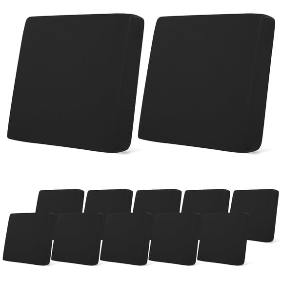 12 Pcs Patio Outdoor Cushion Covers Replacement Waterproof Stretch Sofa Couch Cushion Covers Washable Individual Couch Slipcovers Set Furniture Protector