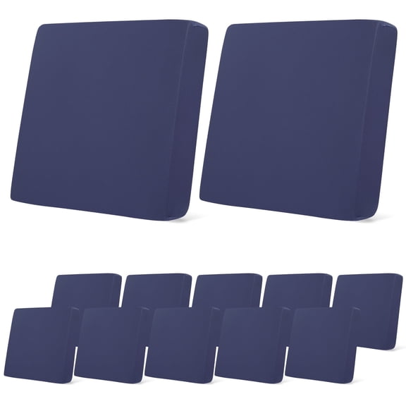 12 Pcs Patio Outdoor Cushion Covers Replacement Waterproof Stretch Sofa Couch Cushion Covers Washable Individual Couch Slipcovers Set Furniture Protector