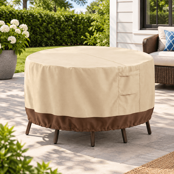 Patio Outdoorniture Covers Waterproof Round Table Cover - Walmart.com