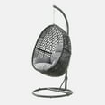 thumbnail image 1 of Patio PE Rattan Swing Chair With Stand for Balcony Grey, 1 of 5