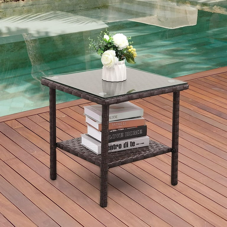 Outdoor Side Table With Storage Waroom 46