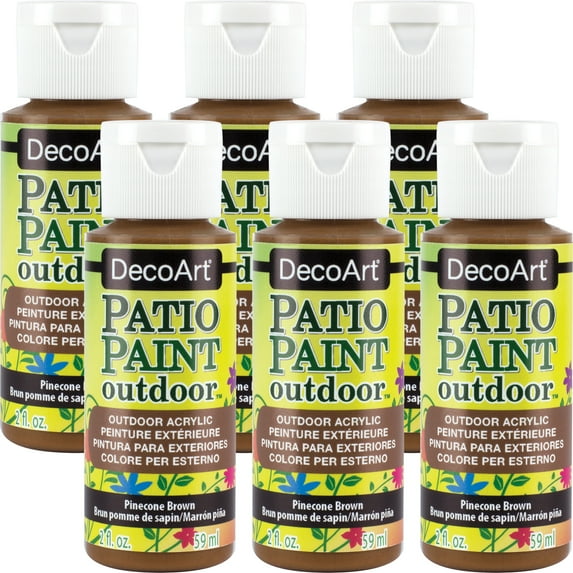 Patio Paint 2oz-Pinecone Brown-Multipack Of 6