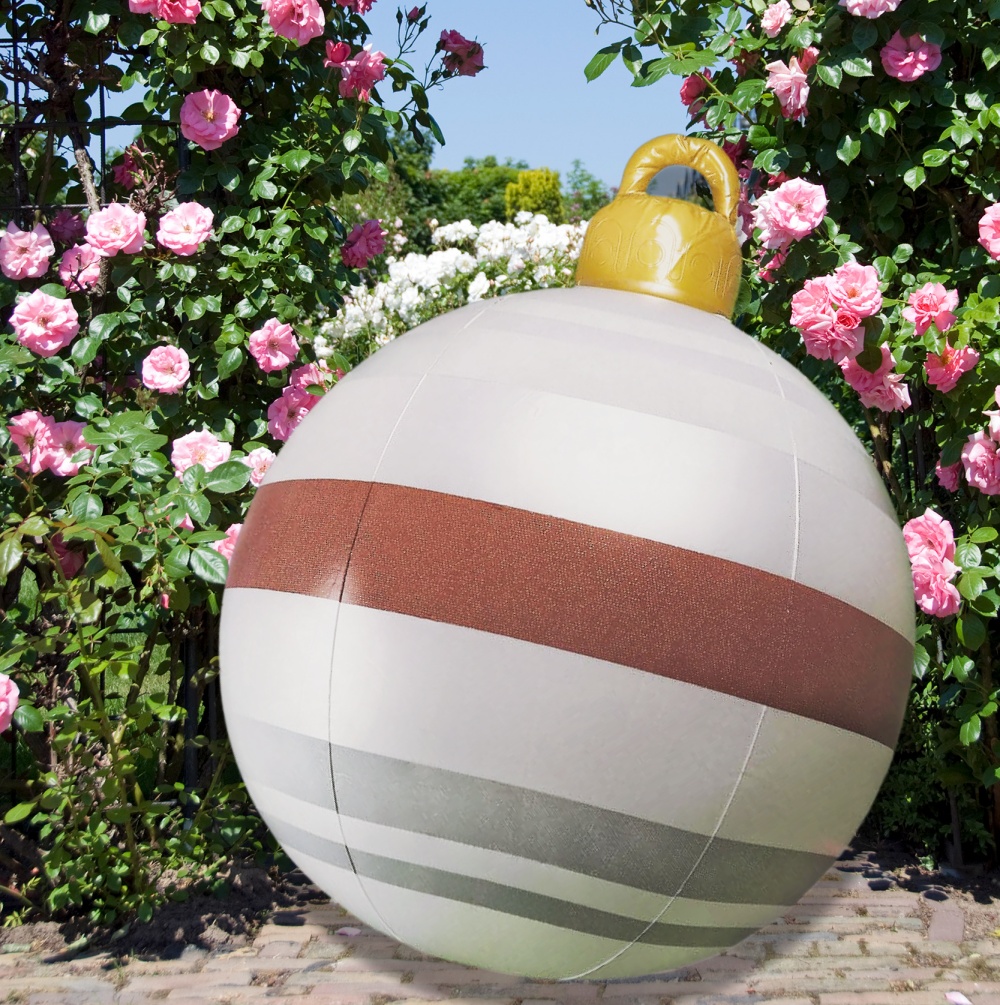 60cm Outdoor PVC Christmas Inflatable Decoration Ball with Lamp Giant