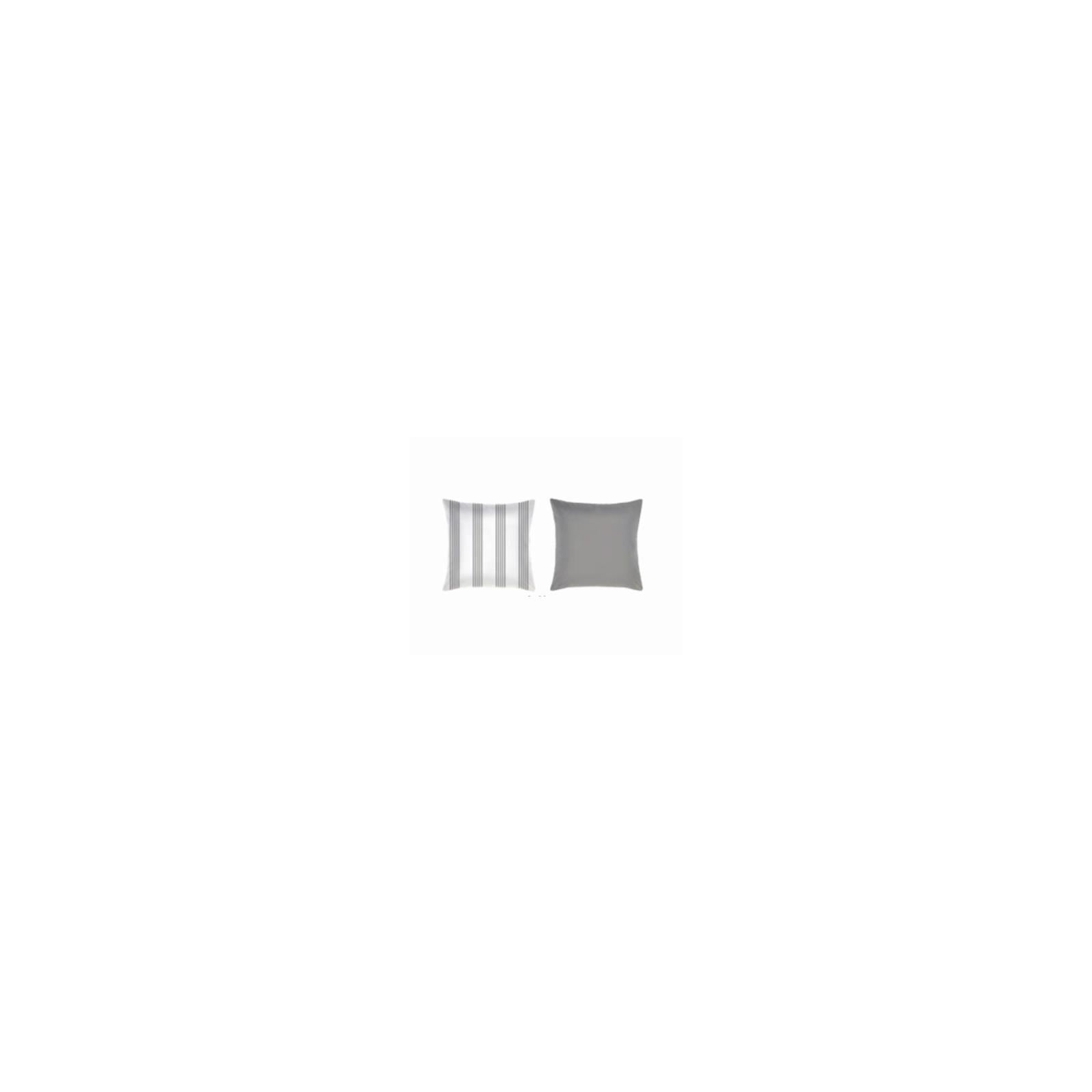 Gray and White Striped Polyester Outdoor Toss Pillows, 16 x 16, Set of 12