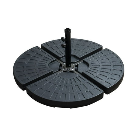 Patio Premier - Decorative Blow Mold Offset Umbrella Base - Black