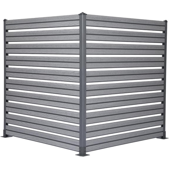 Patio Privacy Screen 50''W x 50''H Air Conditioner Fence, 2 Panels Trash Can and Pool Equipment Enclosure, Decorative AC Unit Fence for Garden, Backyard, Pool, Patio