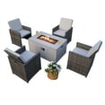 thumbnail image 1 of Patio Propane Fire Pit Table with Four Chairs, 1 of 7