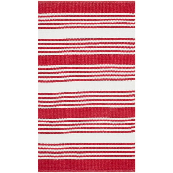 Rug - Thom Filicia Recycled Plastic -Red-Color:Red,Shape:Accent,Size:4'L x 2'6" W