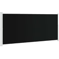 thumbnail image 1 of Patio Retractable Side Awning, 86.6"x196.9", UV-Resistant & Water-Resistant, Ideal for Patio, Terrace or Balcony, Easy to Operate, Polyester with PU Coating, Sturdy Steel Base - Black, 1 of 9