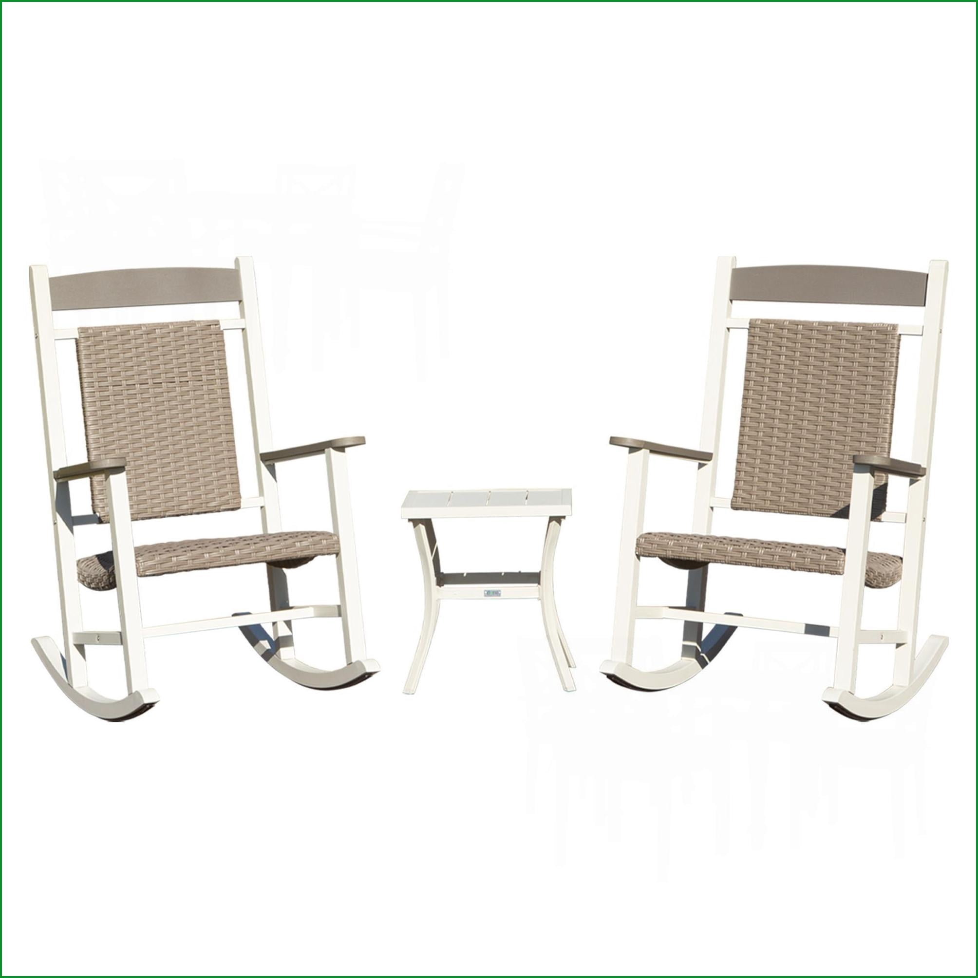 Patio Rocking Chairs Set of 3, Oversized Outdoor Rockers for Porch ...