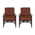 thumbnail image 1 of Patio Rocking Glider Chair, Antique Finish Rustproof Aluminum Frame Rocker Chair With Cushion, Outdoor Garden Furniture 2 Pieces Sets, 1 of 14