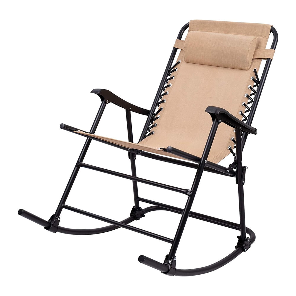 Patio Rocking Zero Gravity Chairs, Outdoor Wide Recliner, Portable Lounge Chair Folding with ...