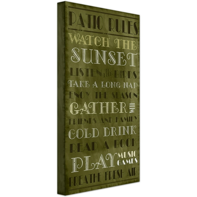 Patio Rules II Wall Art