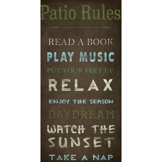 Patio Rules III Wall Art