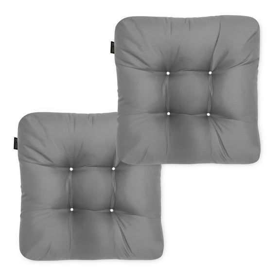 Classic Accessories Patio Seat Cushion, 2 Pack, Moon Mist, 19"W