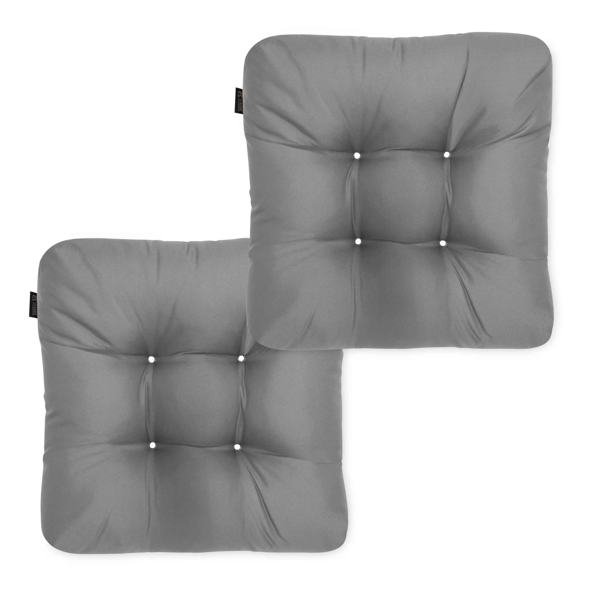 Patio Seat Cushion, 2 Pack, Moon Mist, 19"W