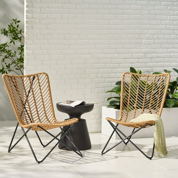 Patio Seating, GATLIN CHAIR, Light Brown Outdoor Seating,Rattan Garden Seating,