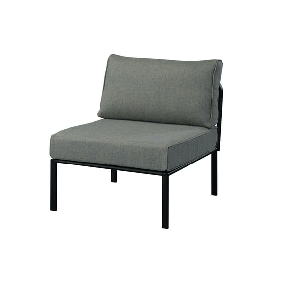 Patio Seating Grey and Black Patio Chair with Metal with Loose Back,Outdoor Seating