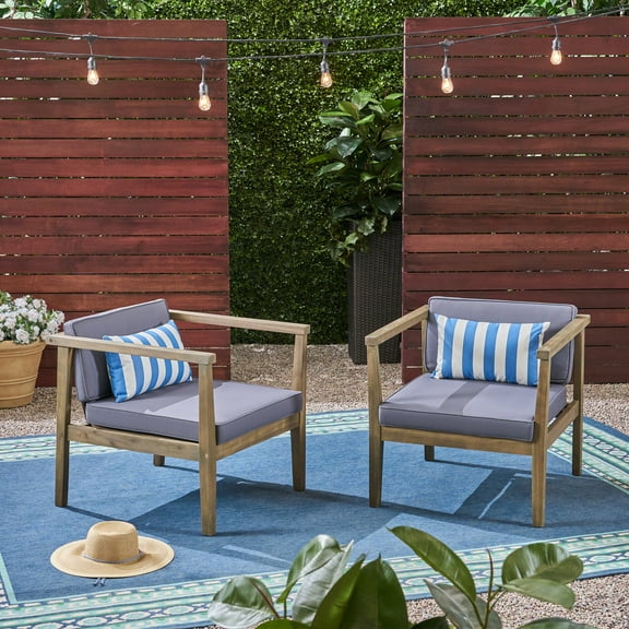 Patio Seating, NEWBURY CLUB CHAIR, Grey Outdoor Seating,Wood+Waterproof Fabric Garden Seating, Garden & Outdoor, Outdoor & Patio Furniture, Patio Seating NEWBURY CLUB CHAIR