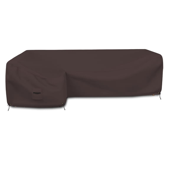 Patio Sectional Sofa Cover 18 Oz - 100% Waterproof & Weather Resistant PVC Coated 83" x 104" x 31" x 32" L Shape Sofa Cover for Indoor / Outdoor (Left Side Sofa, Coffee)