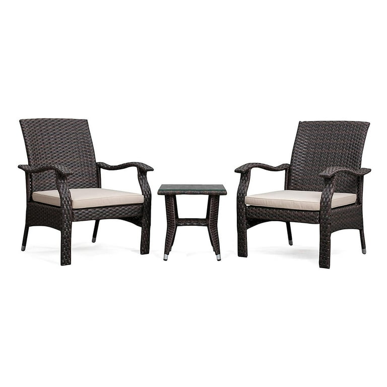 Patio Sense Miles Resin Wicker Piece Patio Conversation Set