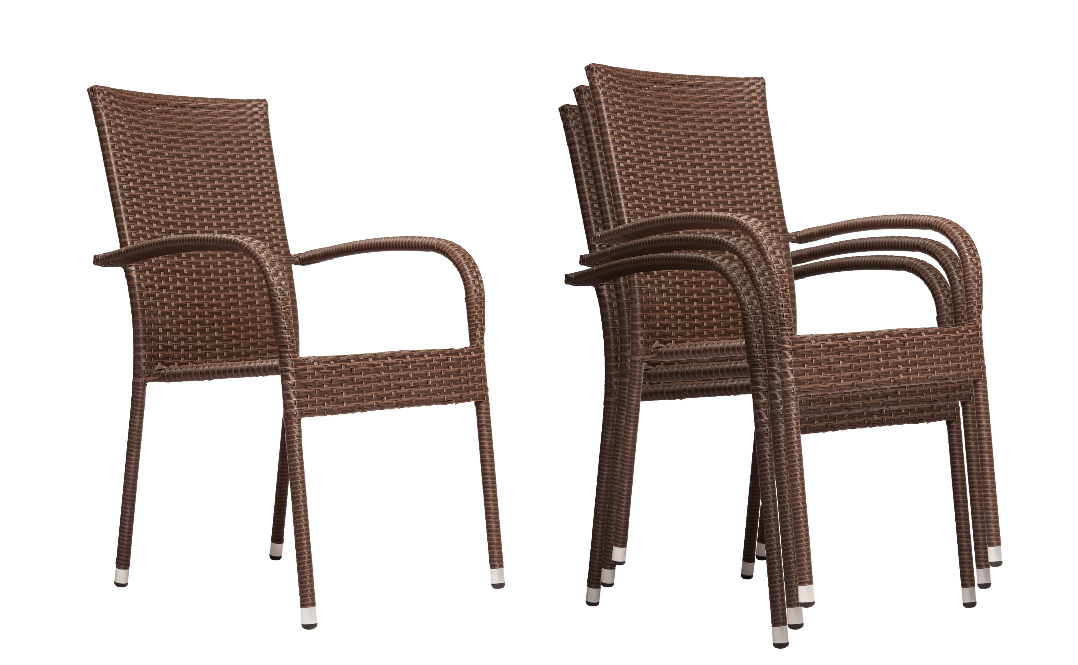 Patio Sense Morgan Outdoor Wicker Chair - Set of 4
