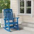 thumbnail image 1 of FOOWIN Patio Slat Rocking Chair, HDPE Plastic Weather Resistant Porch Rocker, Pacific Blue, 1 of 8