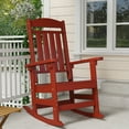 thumbnail image 1 of Patio Slat Rocking Chair, HDPE Plastic Weather Resistant Porch Rocker, Red, 1 of 8
