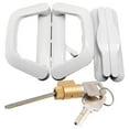 Patio Sliding Door Handle Set with Keys Glass Door Lock Replacement Set