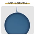thumbnail image 1 of Patio Small Side Table, Round 2 Tier End Table, Metal Round Coffee Table for Indoor Outdoor, Navy Blue, 1 of 9