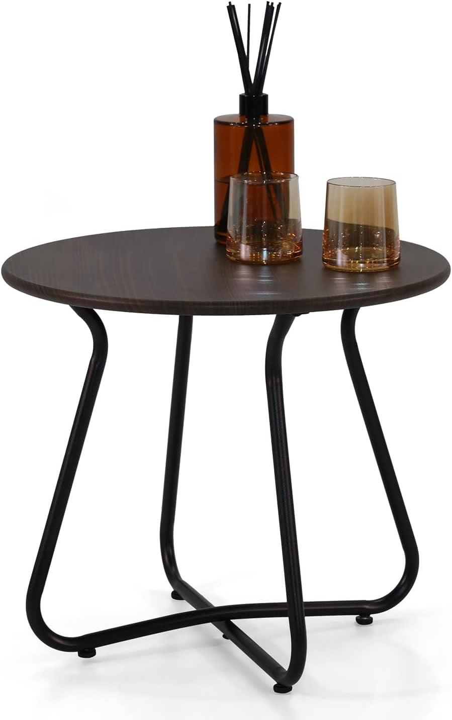 Patio Small Side Table Weather Resistant Steel Patio Side Table, Small