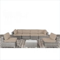 thumbnail image 1 of Patio Sofa Set, All-Weather Wicker with Cushions – Modern, No Assembly for Garden/Backyard/Poolside | Light Gray | Wicker, 1 of 6