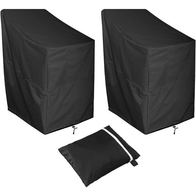 Patio Stacking Chair Cover, 2 Pack Garden Chair Covers Stacking