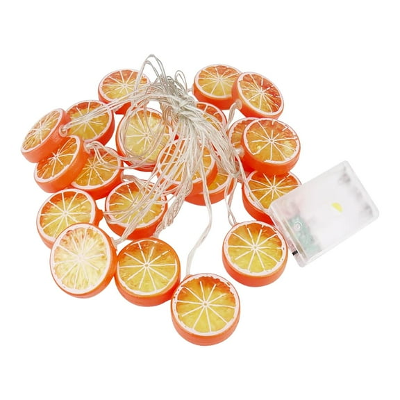 Patio String Lights Outdoor Waterproof Battery Operated String Lights Orange Led String Lights for Bedroom Cozy Whimsical Decor Summer Outdoor Decor for Patio One Pack