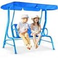 Patio Swing, AllWeather Porch Swing w/Safety Belt, 2 Seats Outdoor