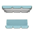 thumbnail image 1 of Patio Swing Canopy Cover Set - 210D Fabric Swing Replacement Top Cover + Swing Cushion Cover for 3 Seater Swing Waterproof Sunproof Cover (76.8*49.2*5.9in+59.1*19.7*3.9in,Sky Blue), 1 of 5