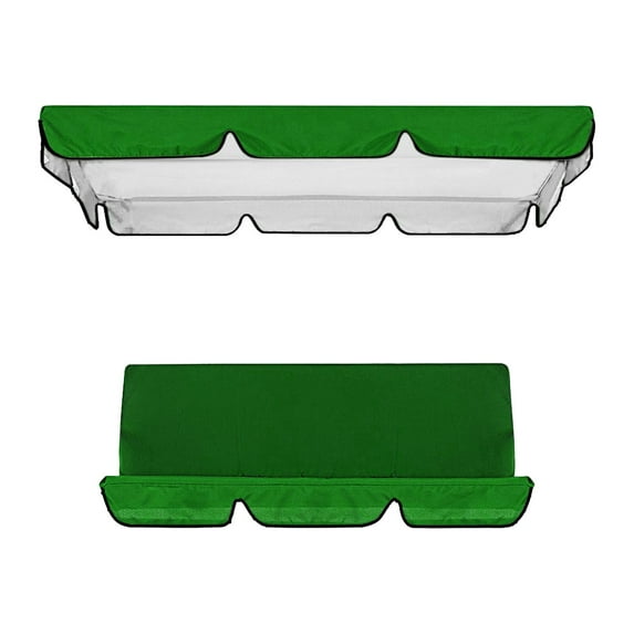 Patio Swing Canopy Replacement, 3 Seater Garden Swing Seat Canopy Cover for Indoor Outdoor Canopy Furniture Dark Green