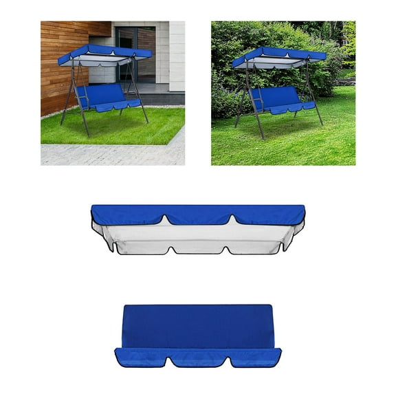 Patio Swing Canopy Replacement, 3 Seater Garden Swing Seat Canopy Cover for Indoor Outdoor Canopy