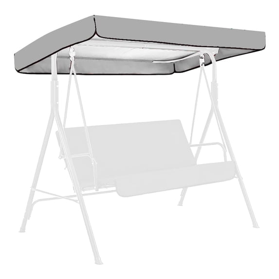 Patio Swing Canopy Replacement Outdoor Swing Canopy Replacement Top Cover, Waterproof UV Resistant Fabric 210D, 75x47x9 Inch 2 Seater Porch Swing Awning for Garden Patio Backyard