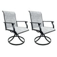 thumbnail image 1 of Patio Swivel Chairs Set of 2,Outdoor Dining Chairs with All Weather Breathable Textilene Fabric,Outdoor Swivel Chairs with High Back for Lawn Garden Backyard Deck,Black+ Gray, 1 of 7