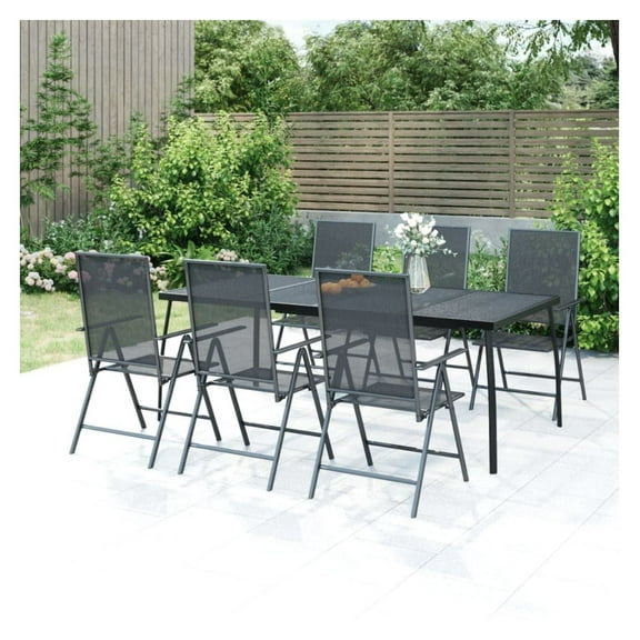 Patio Table Anthracite 78.7"x39.4"x28.3" Steel Mesh