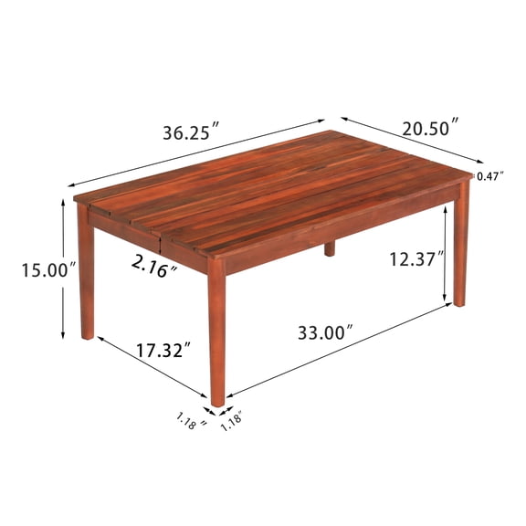 Patio Table, BRYAN COFFEE TABLE, Mahogany Outdoor Dining Table,Acacia Wood Folding Camping Table, Garden & Outdoor & Patio Furniture Outdoor Tables