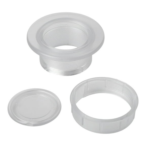 Patio Table Umbrella Hole Cover Set With Ring And Cap, Plastic Insert For 2 Inch Outdoor Table Hole, Fits Umbrella Poles Up To 1.65 Inch, Prevents Scratches And Reduces Sway(Transparent)